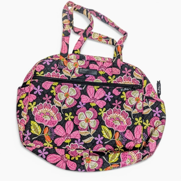 Vera Bradley Pink and Black Quilted Shoulder Bag - Picture 2 of 7